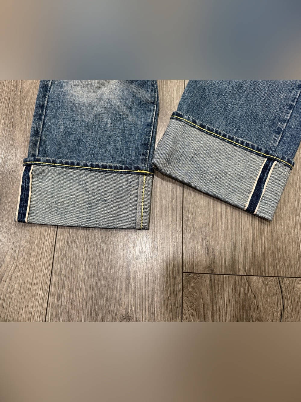LIMITED NWT R13 Cuffed Crossover Straight Leg Jeans Estin Selvedge Blue Sz 28 - Picture 6 of 15